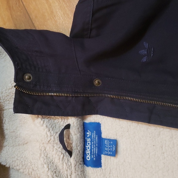 Adidas winter coat jacket long sherpa lining hood up to -20C navy blue - Picture 8 of 11